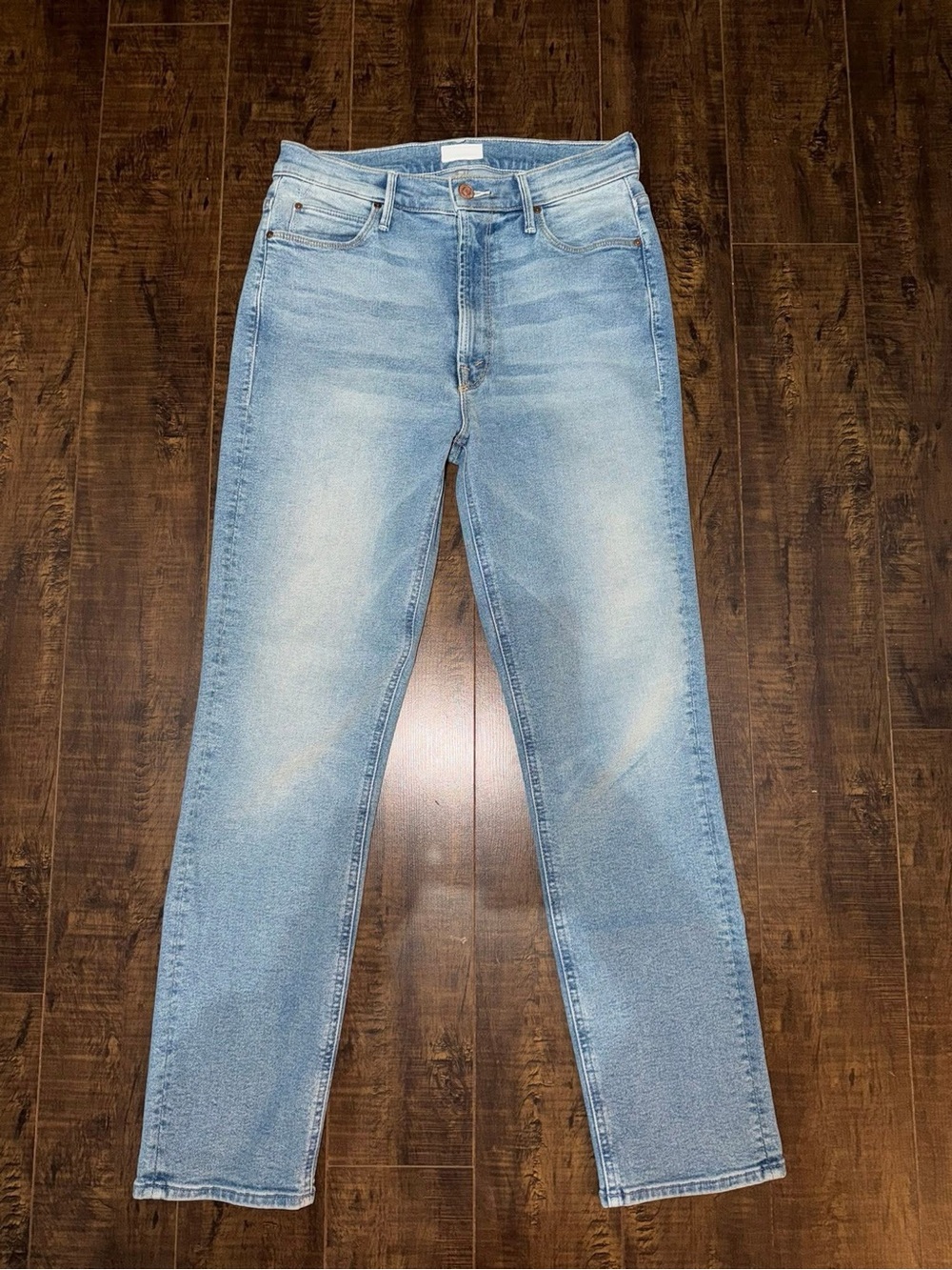 Light Wash Straight Leg Jeans